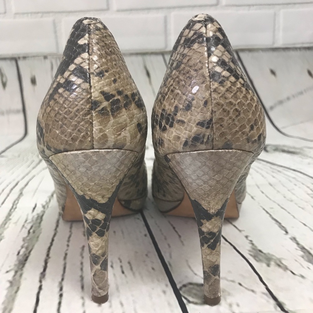 Cole Haan Heels Stiletto Snake croc skin print 7 - Picture 7 of 8